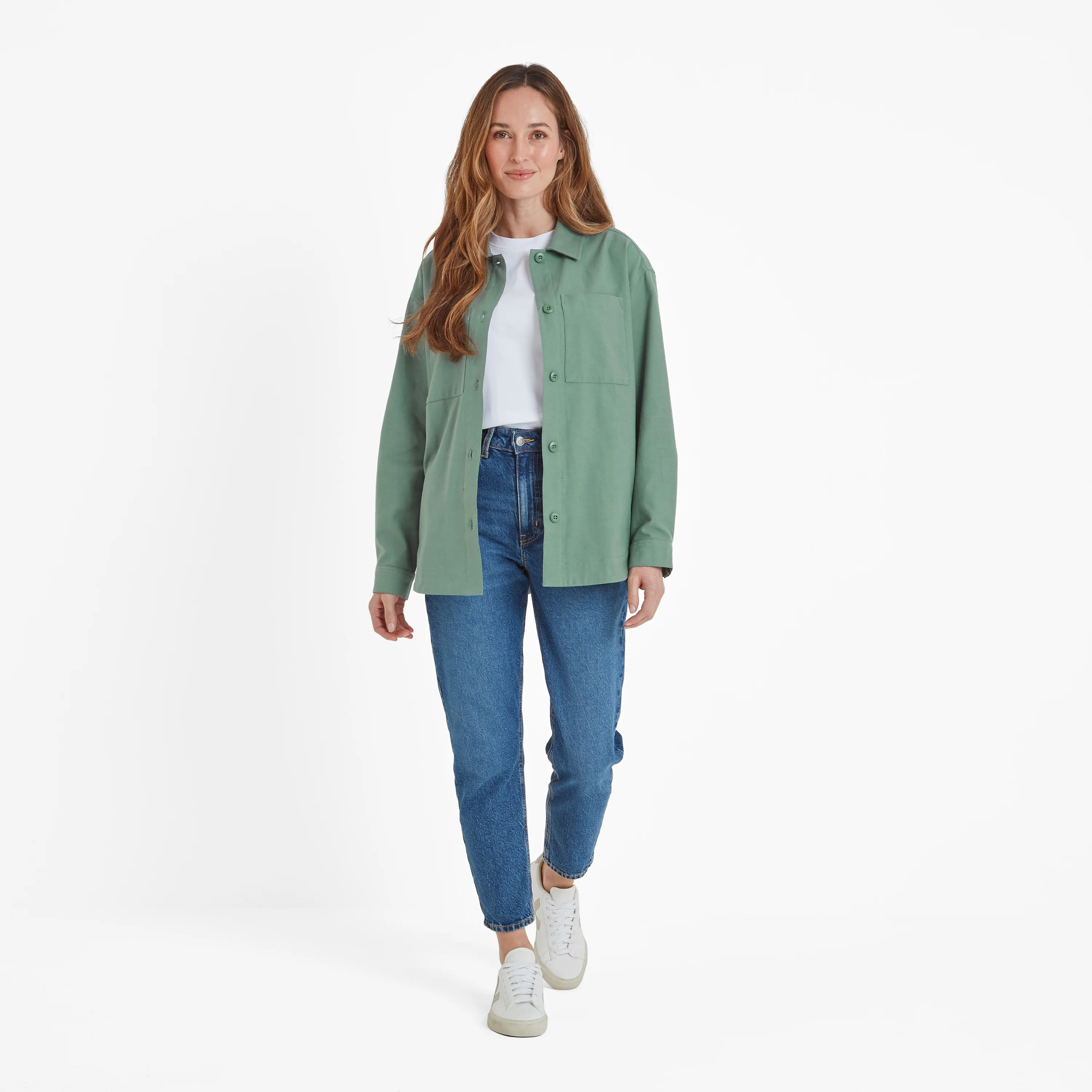 Risna Womens Shacket - Light Forest - Image 2