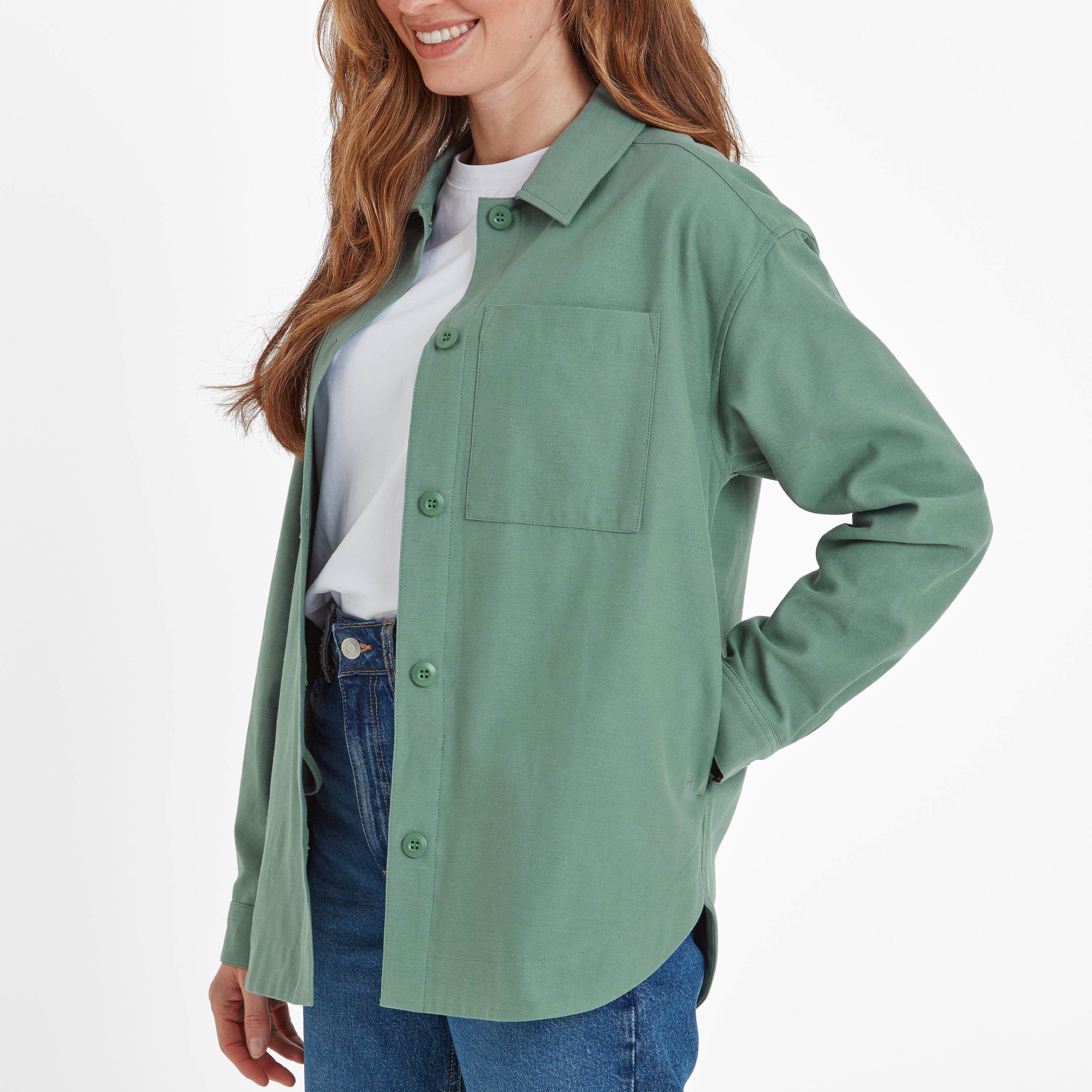 Risna Womens Shacket - Light Forest - Image 5