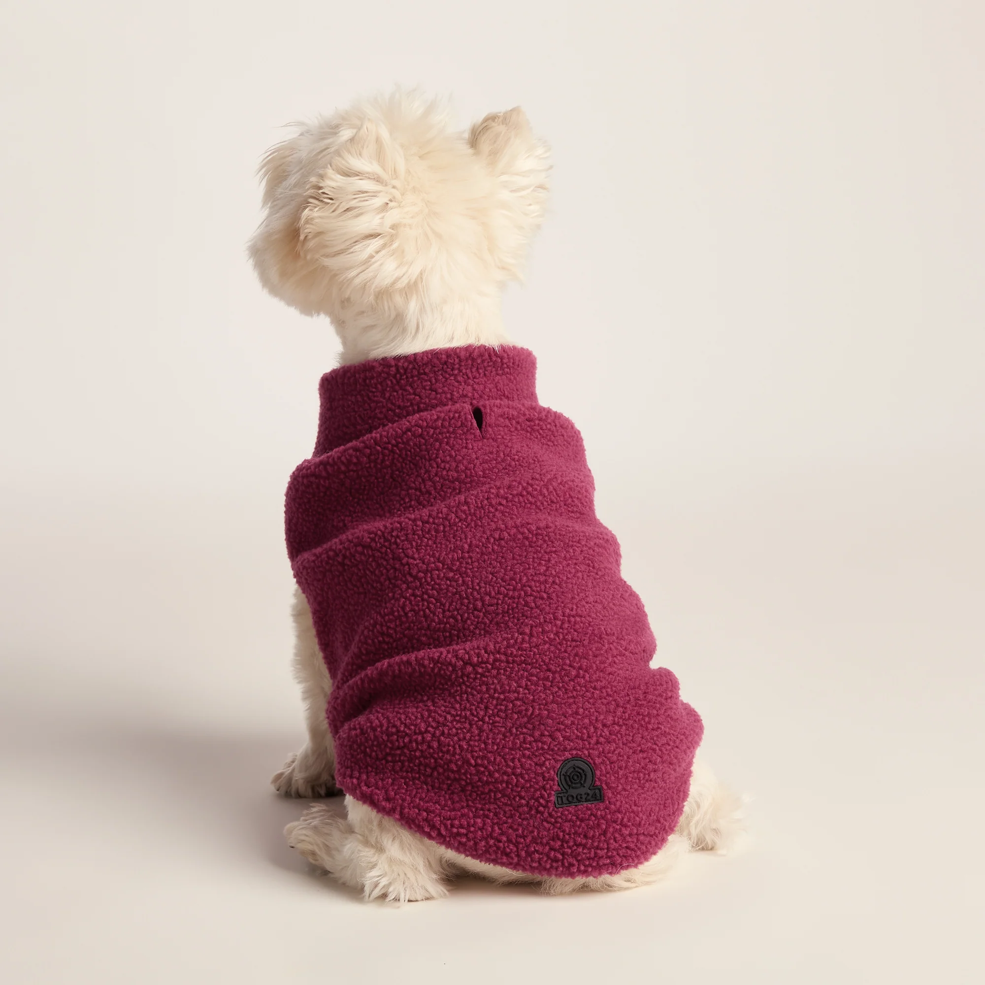 Rover Sherpa Dog Coat S - Washed Burgundy - Image 2