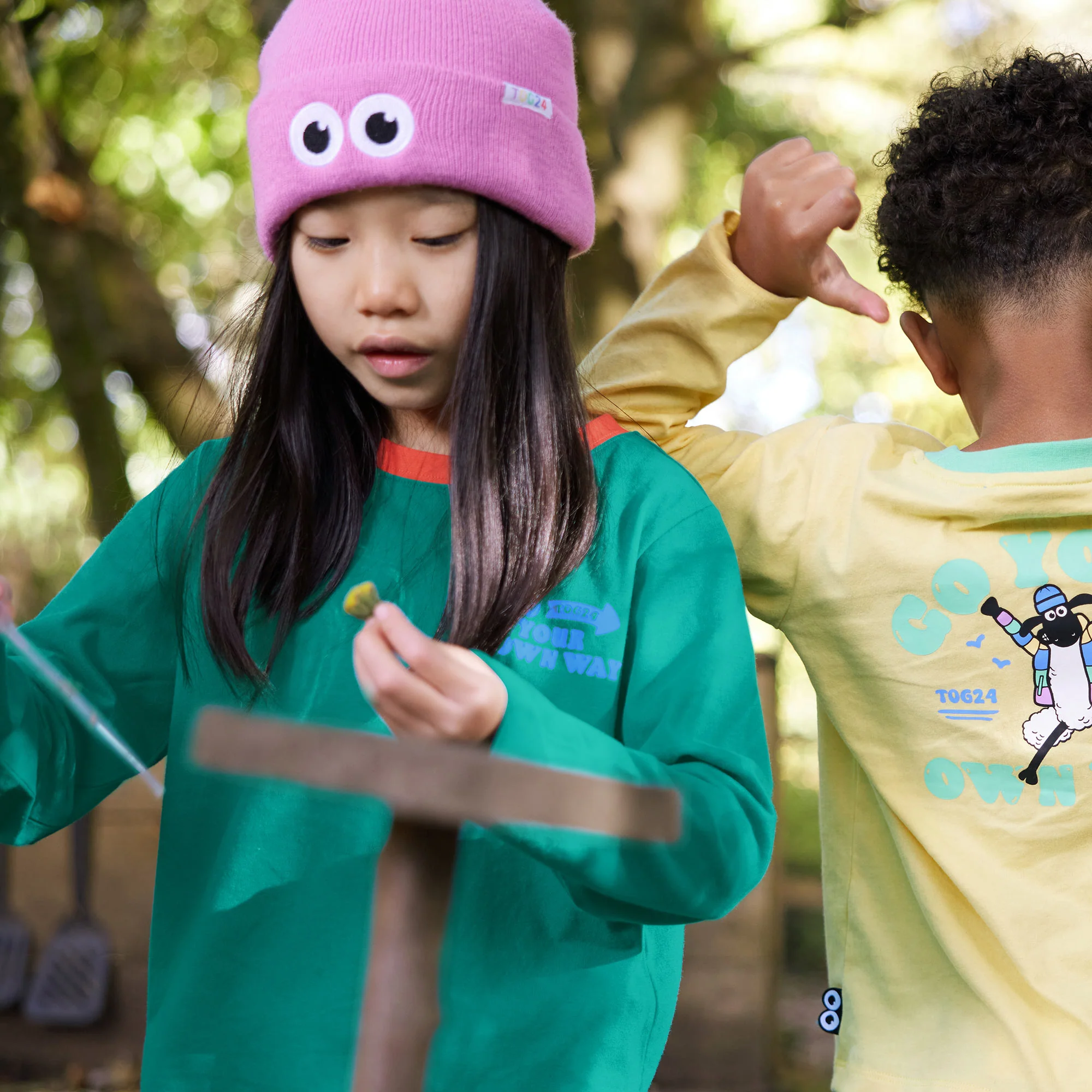 Ryeland Kids Shaun the Sheep T-Shirt LS - Jungle Green - Image 3