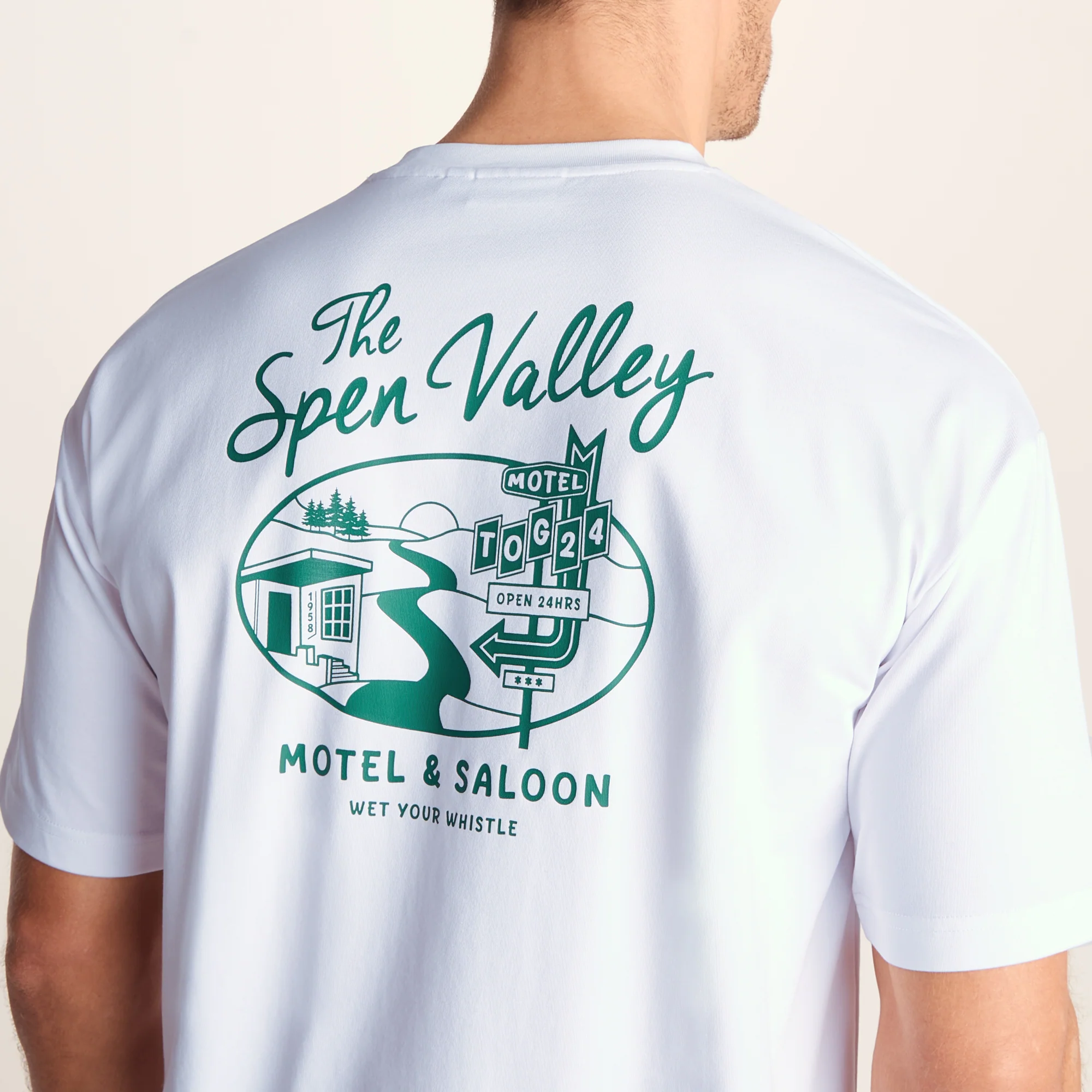 Saloon Mens Relaxed Fit Premium Supersoft T-Shirt - Optic White - Image 6