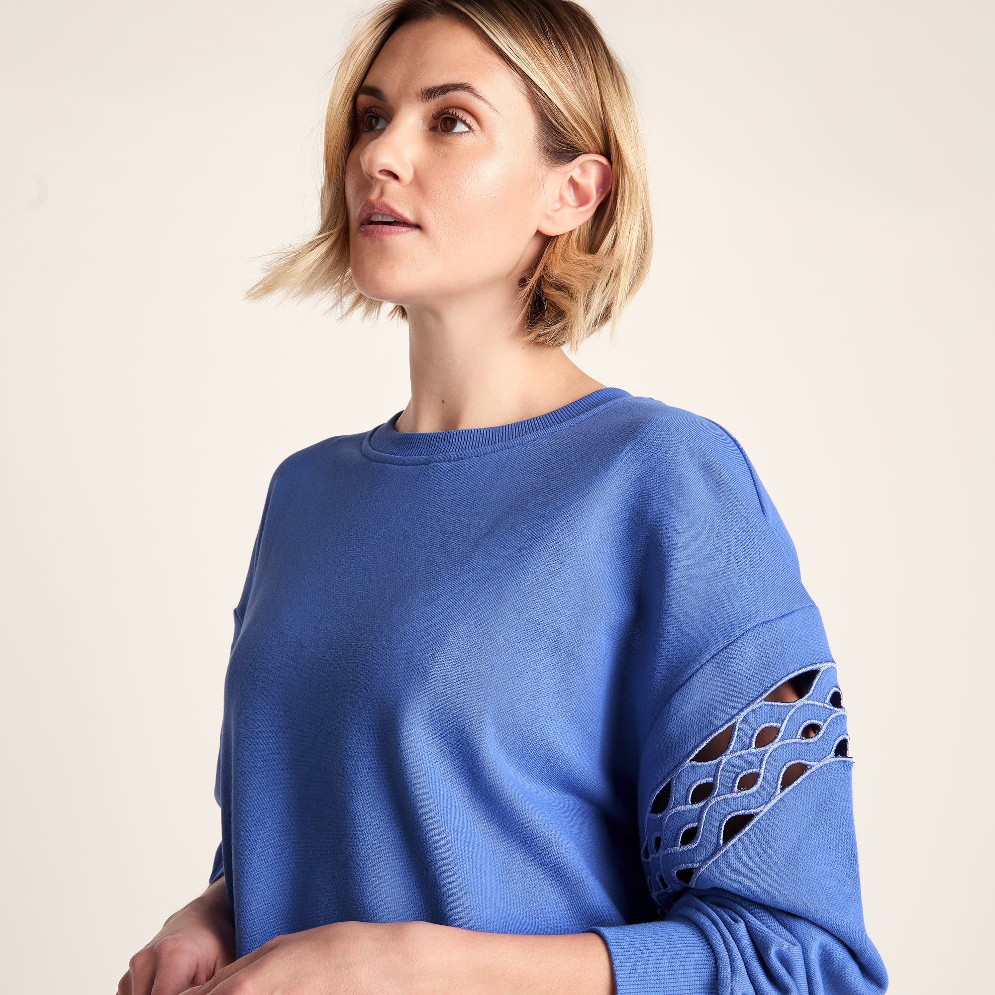 Samara Womens Relaxed Fit Supersoft Sweat - Cornflower Blue - Image 6