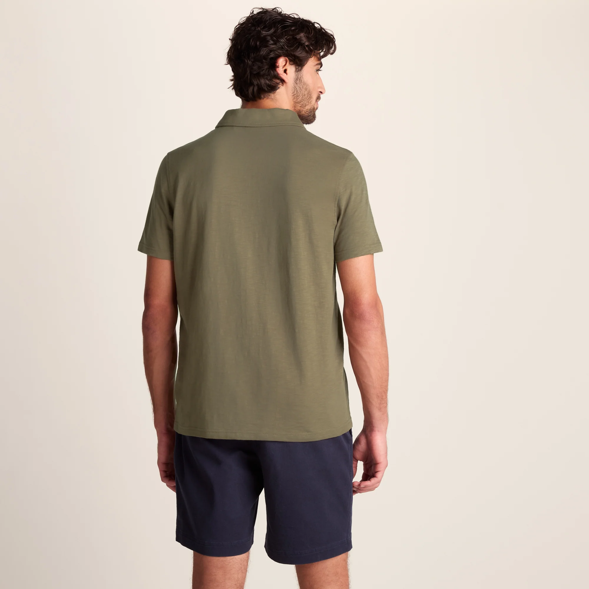 Sawyer Mens 100% Cotton Jersey Polo Shirt - Mushroom - Image 3