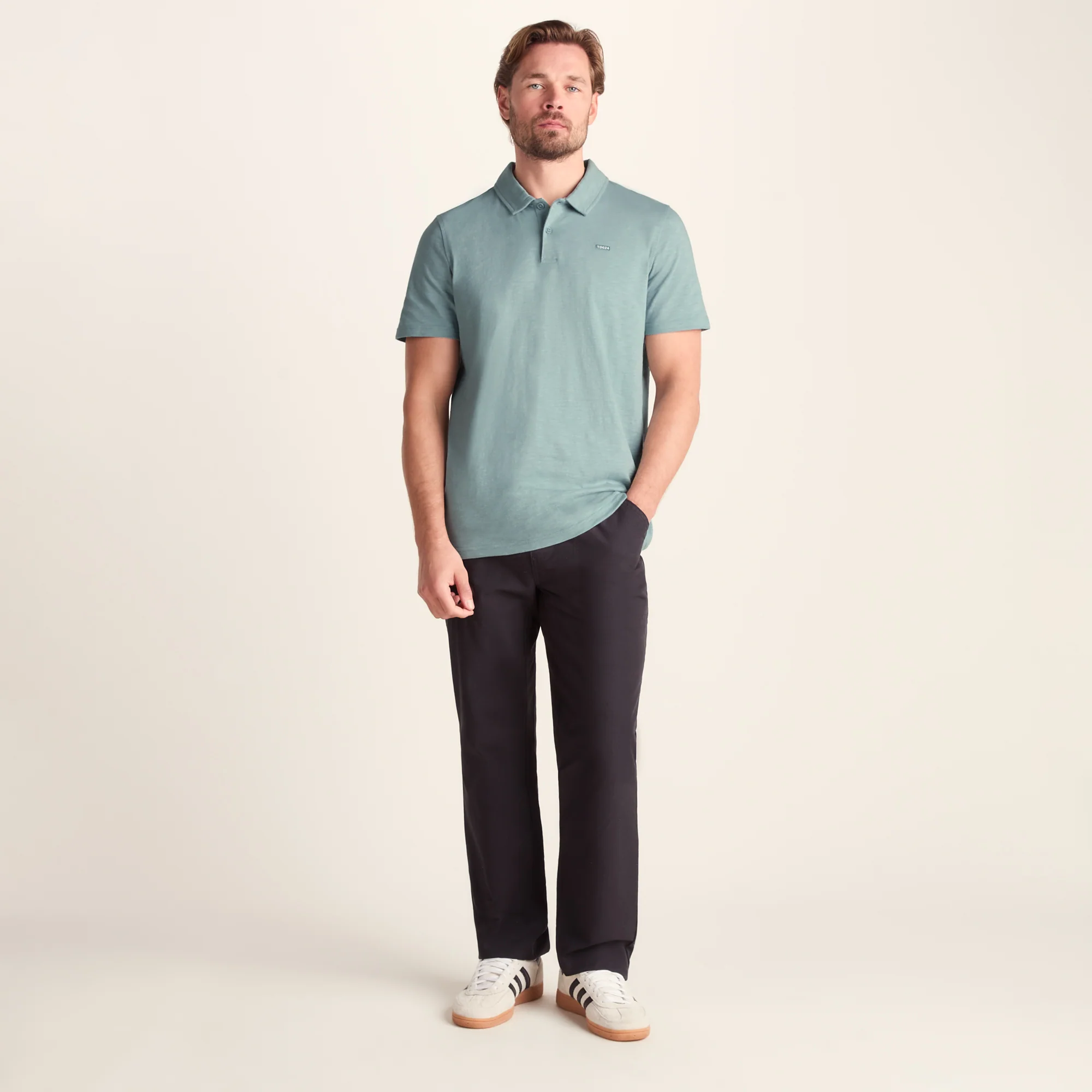 Sawyer Mens 100% Cotton Jersey Polo Shirt - Summer Sky - Image 2