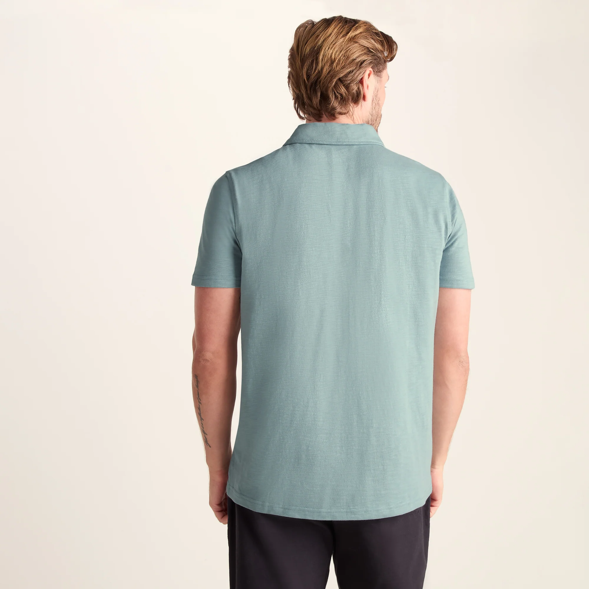 Sawyer Mens 100% Cotton Jersey Polo Shirt - Summer Sky - Image 3