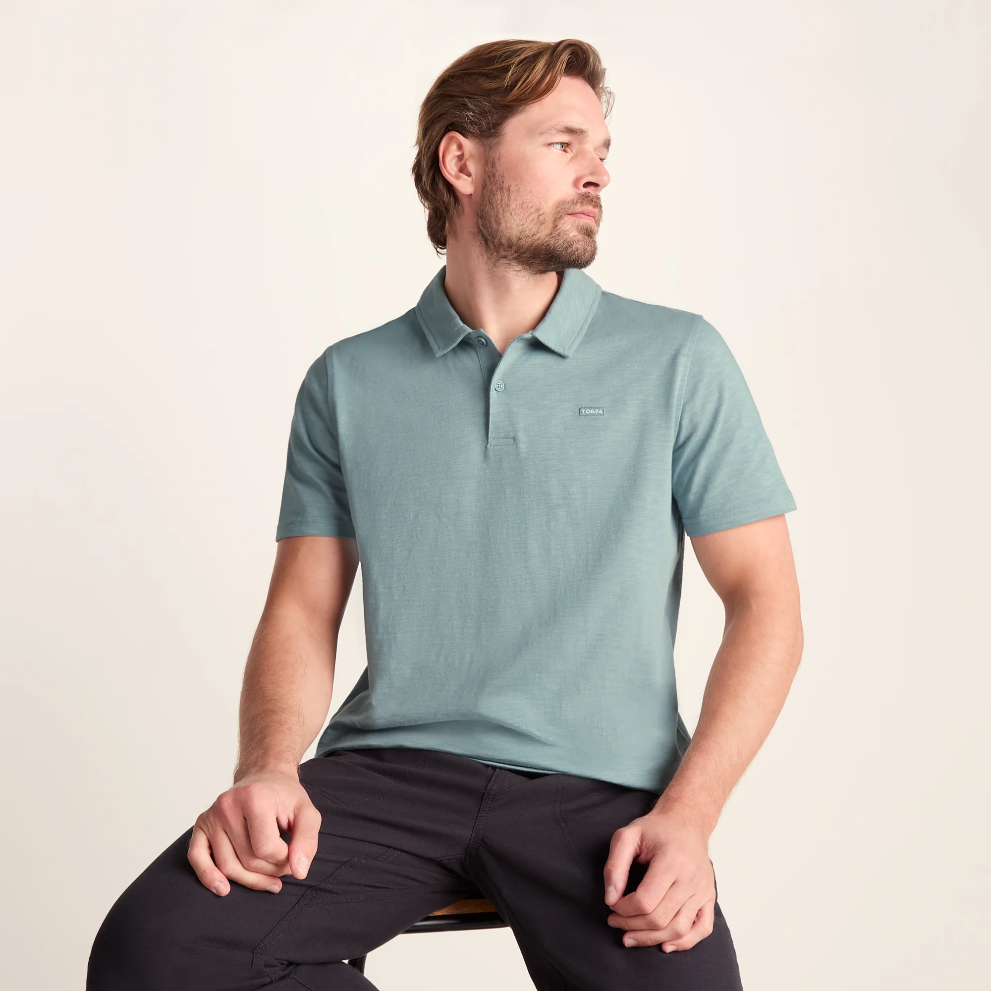 Sawyer Mens 100% Cotton Jersey Polo Shirt - Summer Sky - Image 4