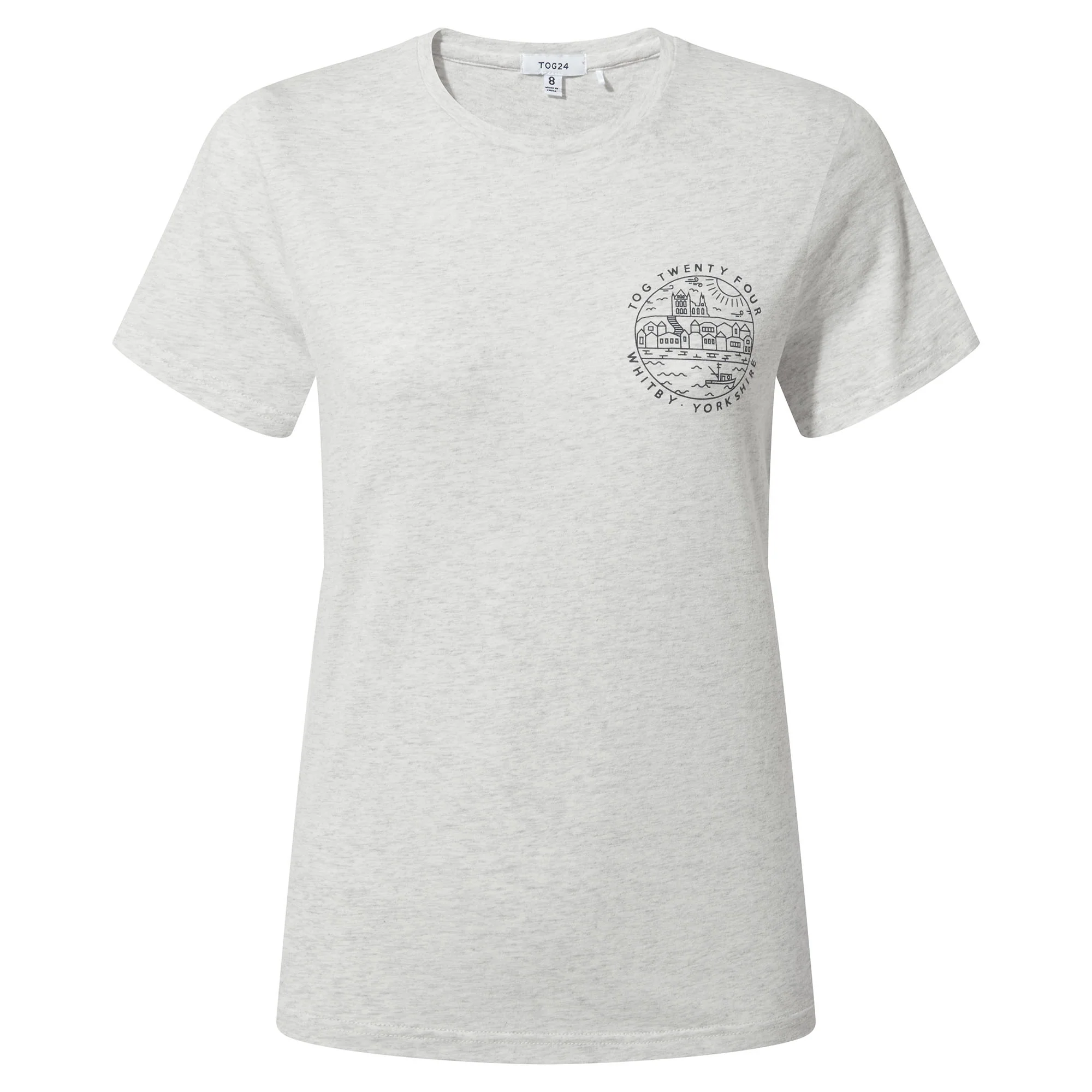 Seaside Womens 100% Cotton T-Shirt - Ice Grey Marl - Image 6