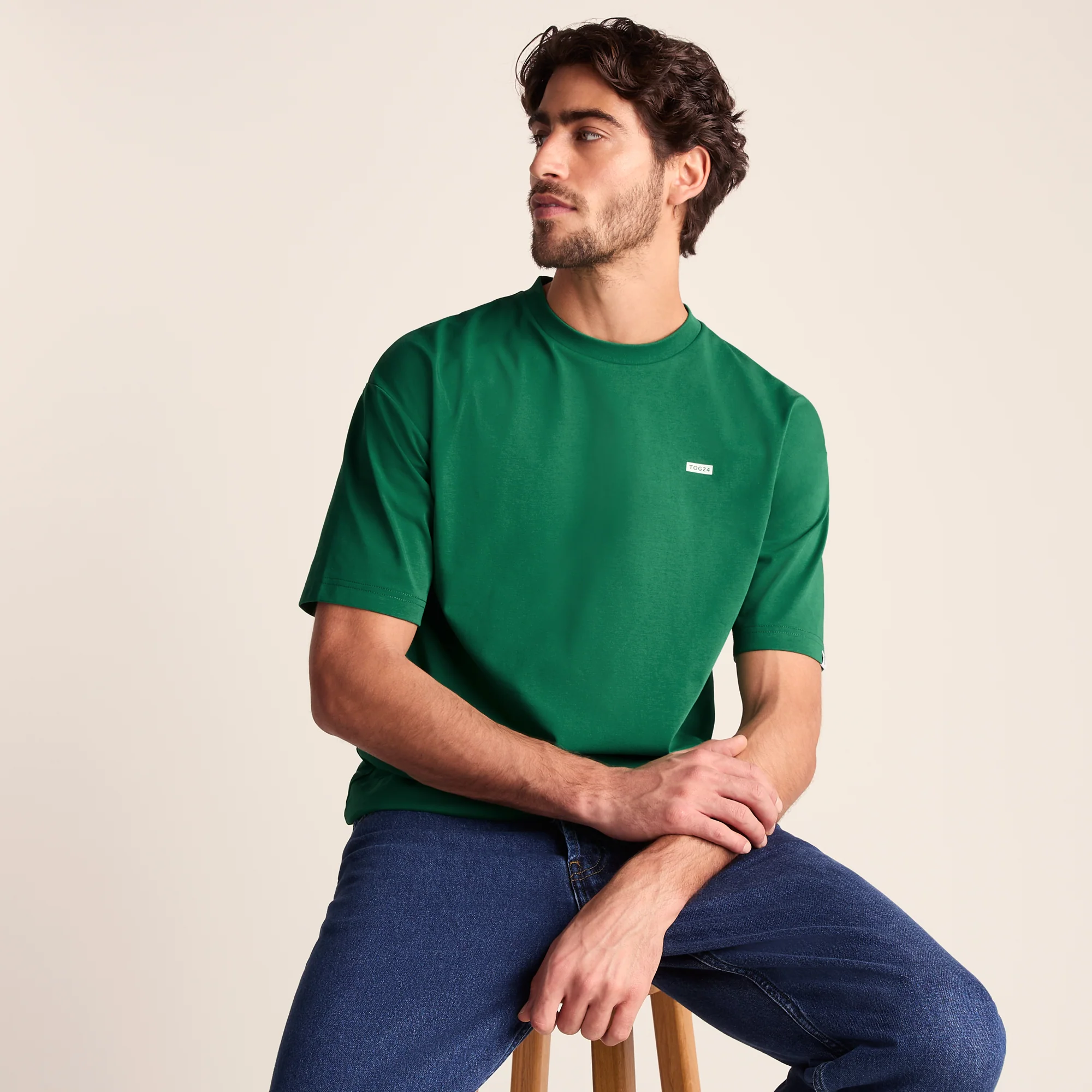 Shed Mens Premium Supersoft Relaxed Fit T-Shirt - Green - Image 4