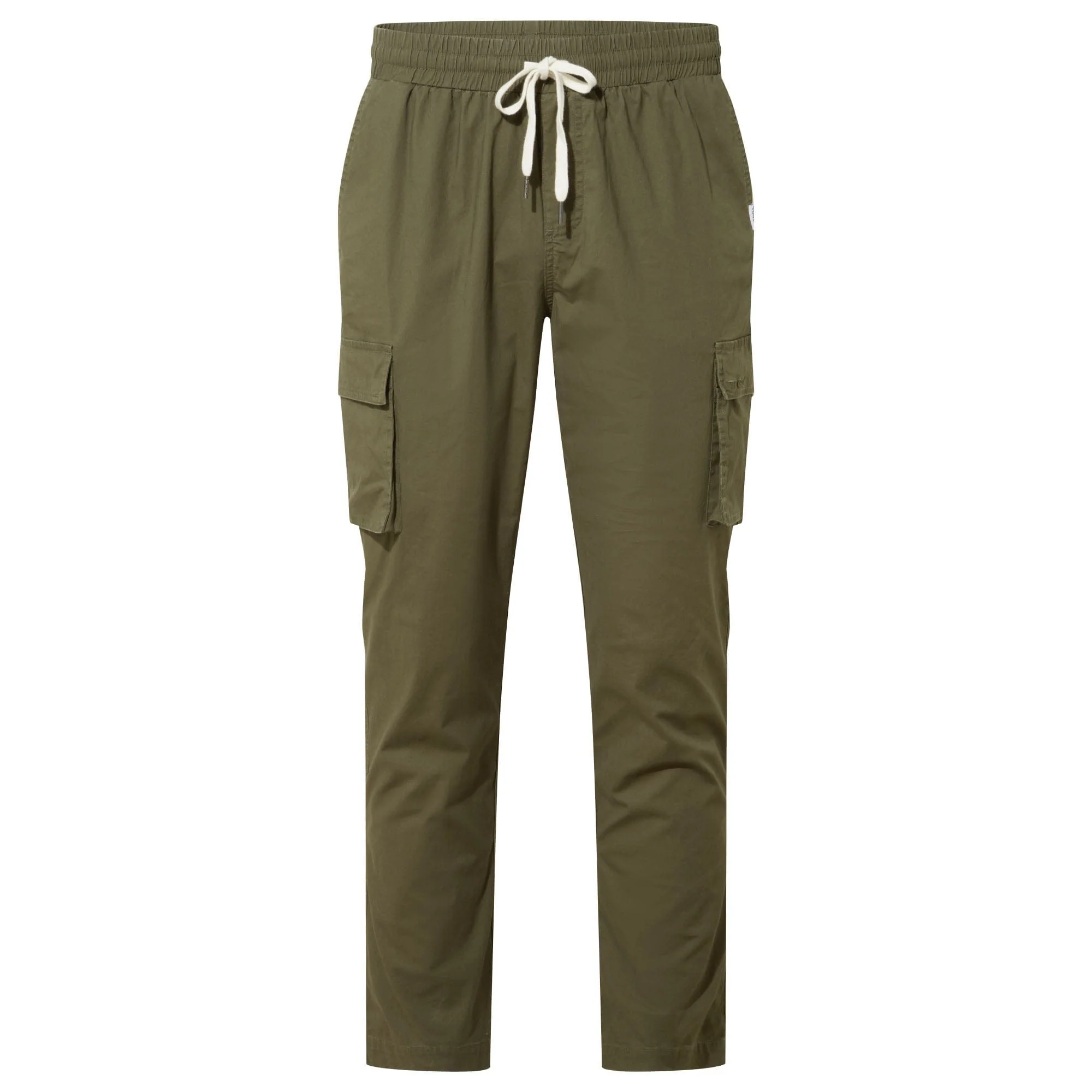 Silas Mens Cargo Trousers - Khaki - Image 5