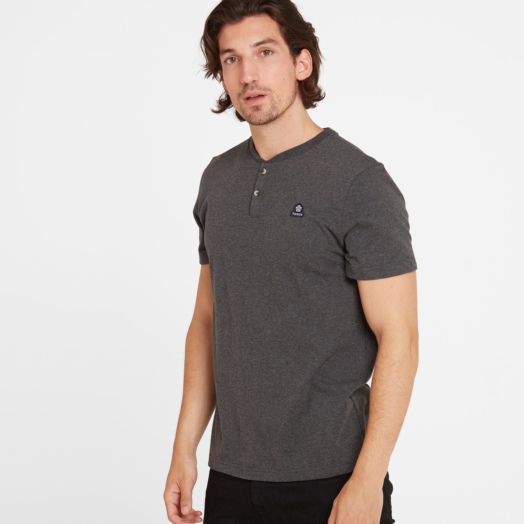 Skell Mens T-Shirt - Dark Grey Marl - Image 3