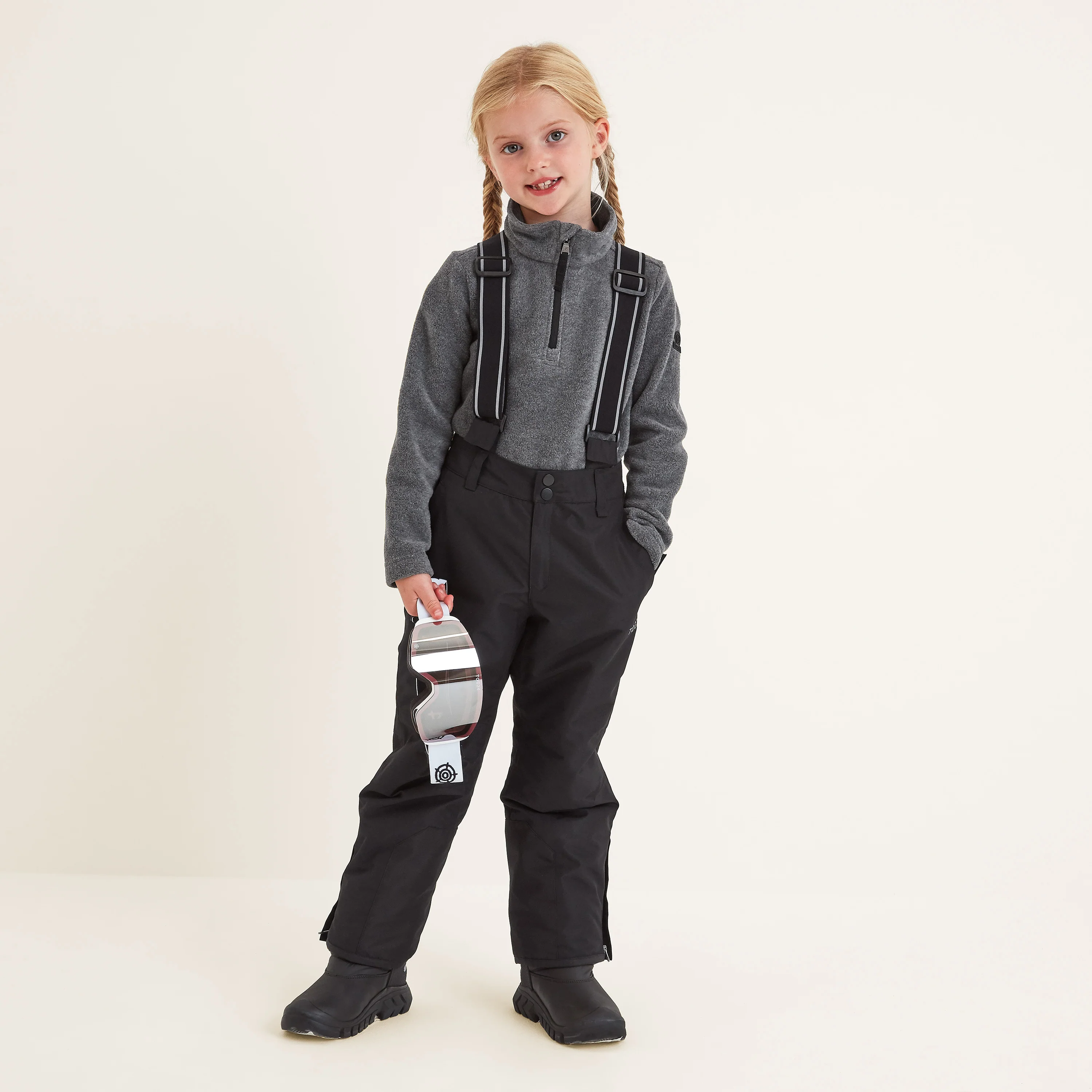 Slalom Kids Salopette - Black - Image 3