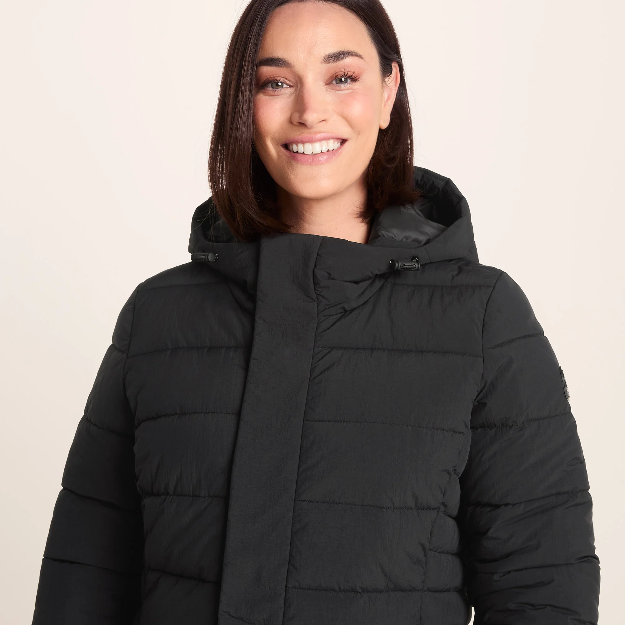 Sleight Womens Short Insulated Parka - Black - Image 6