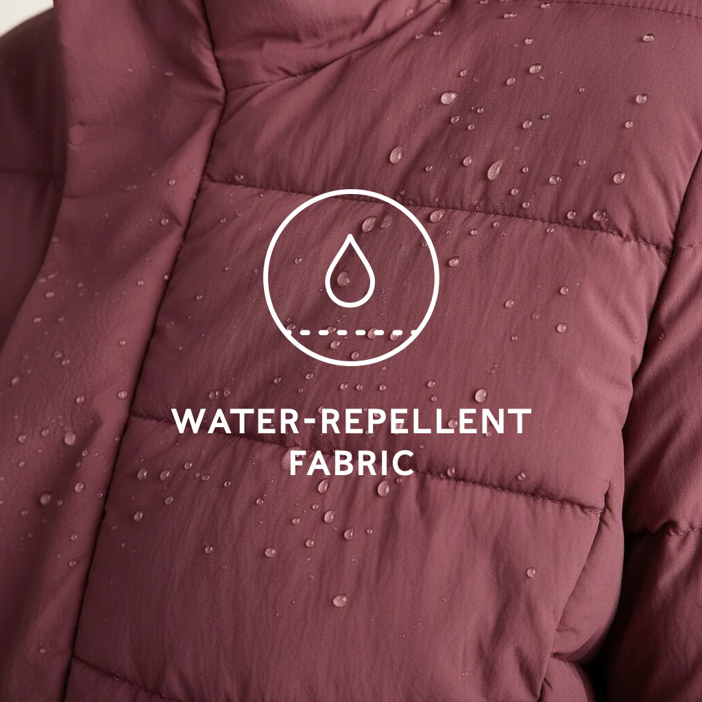 Sleight Womens Short Insulated Parka - Burgundy - Image 10