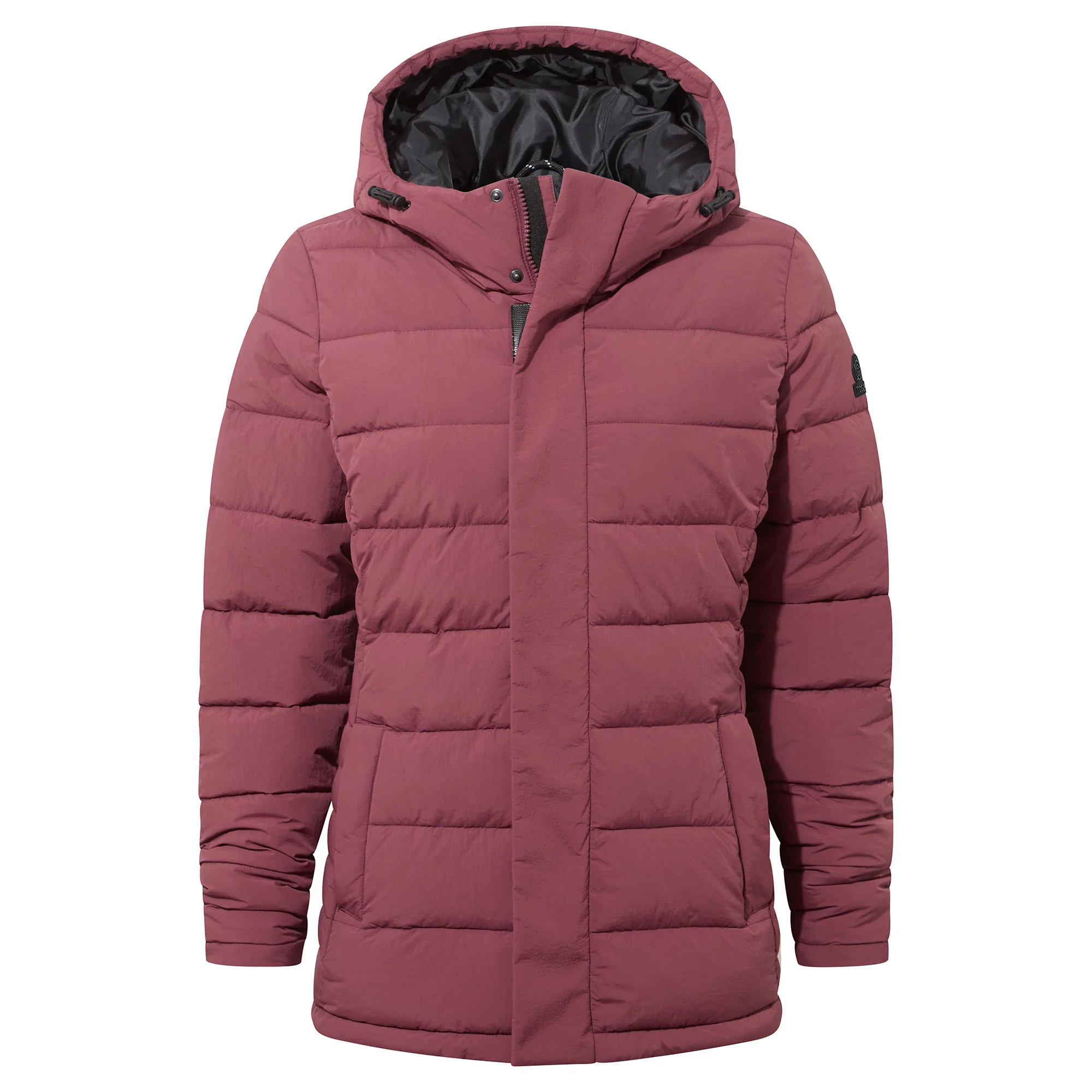 Sleight Womens Short Insulated Parka - Burgundy - Image 11
