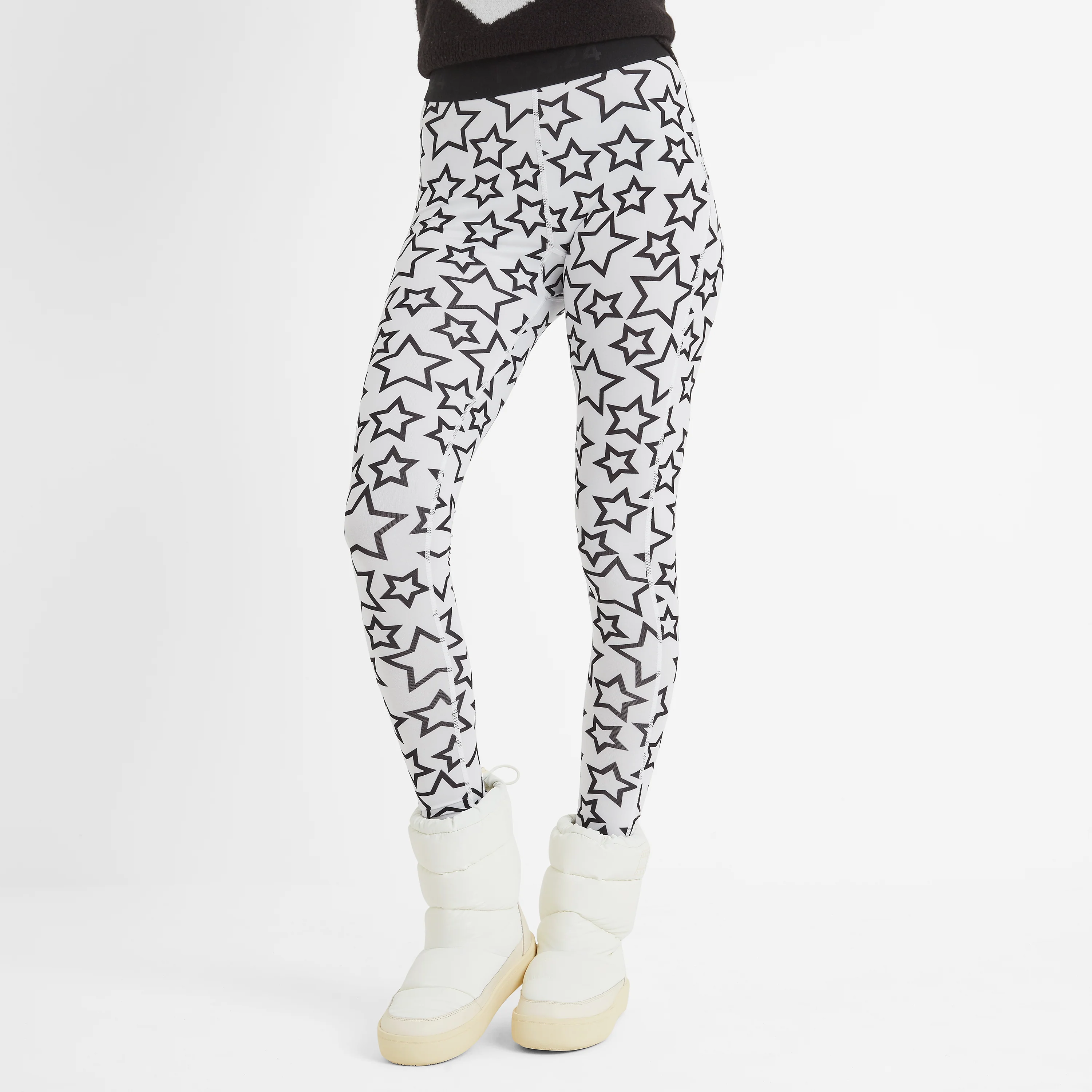Snowdon Womens Thermal Base Layer Legging - Star Print - Image 2