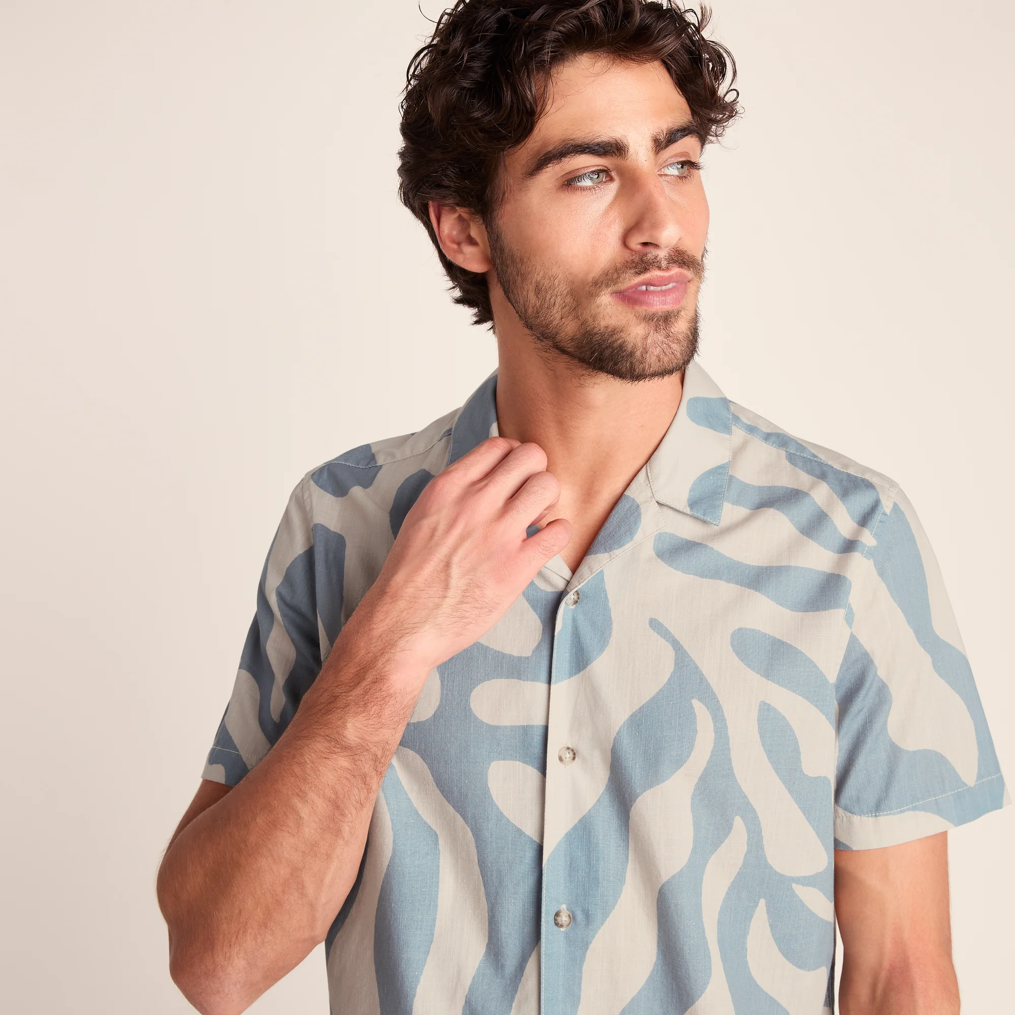 Strichen Mens Short Sleeve 100% Cotton Supersoft Shirt - Summer Sky - Image 5