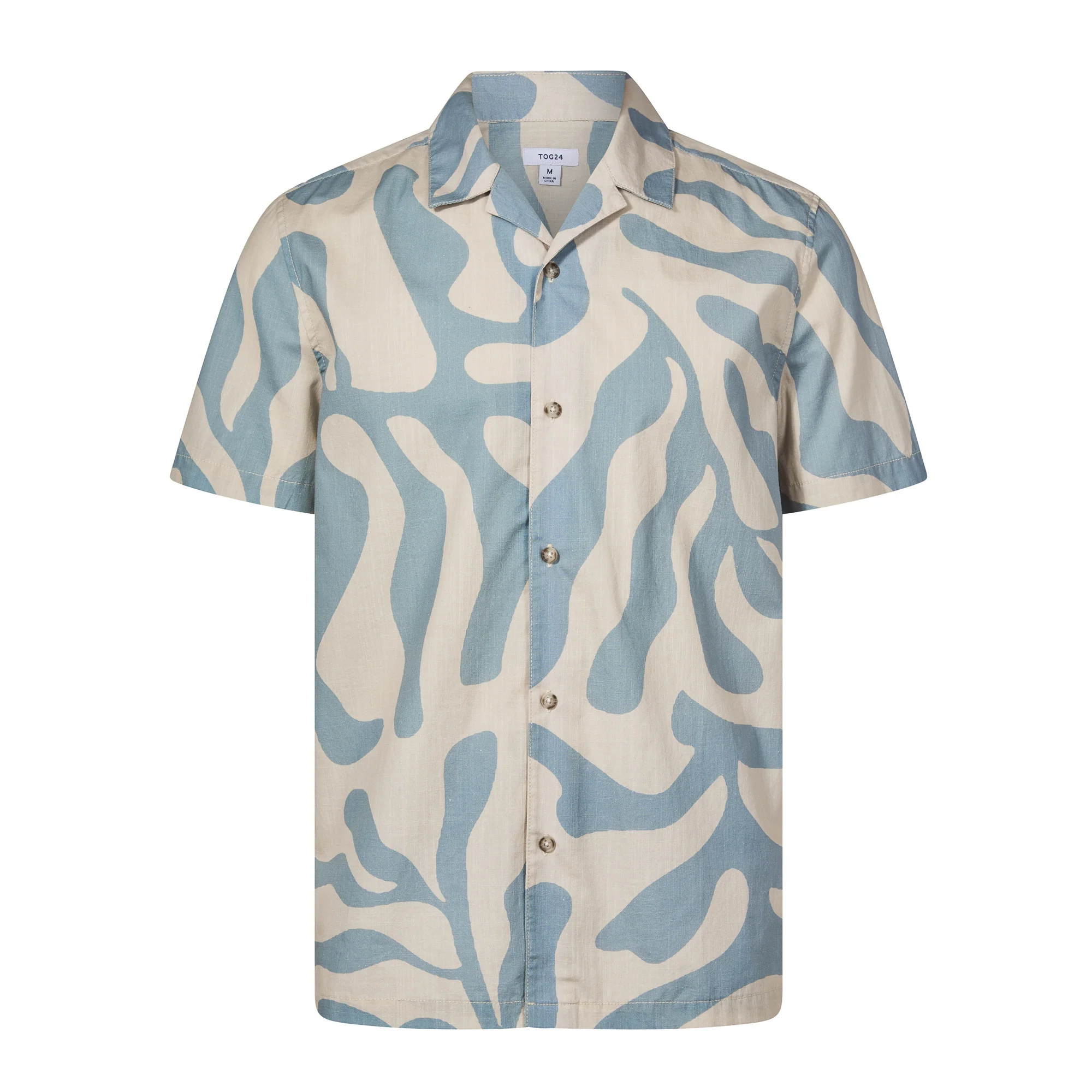 Strichen Mens Short Sleeve 100% Cotton Supersoft Shirt - Summer Sky - Image 6