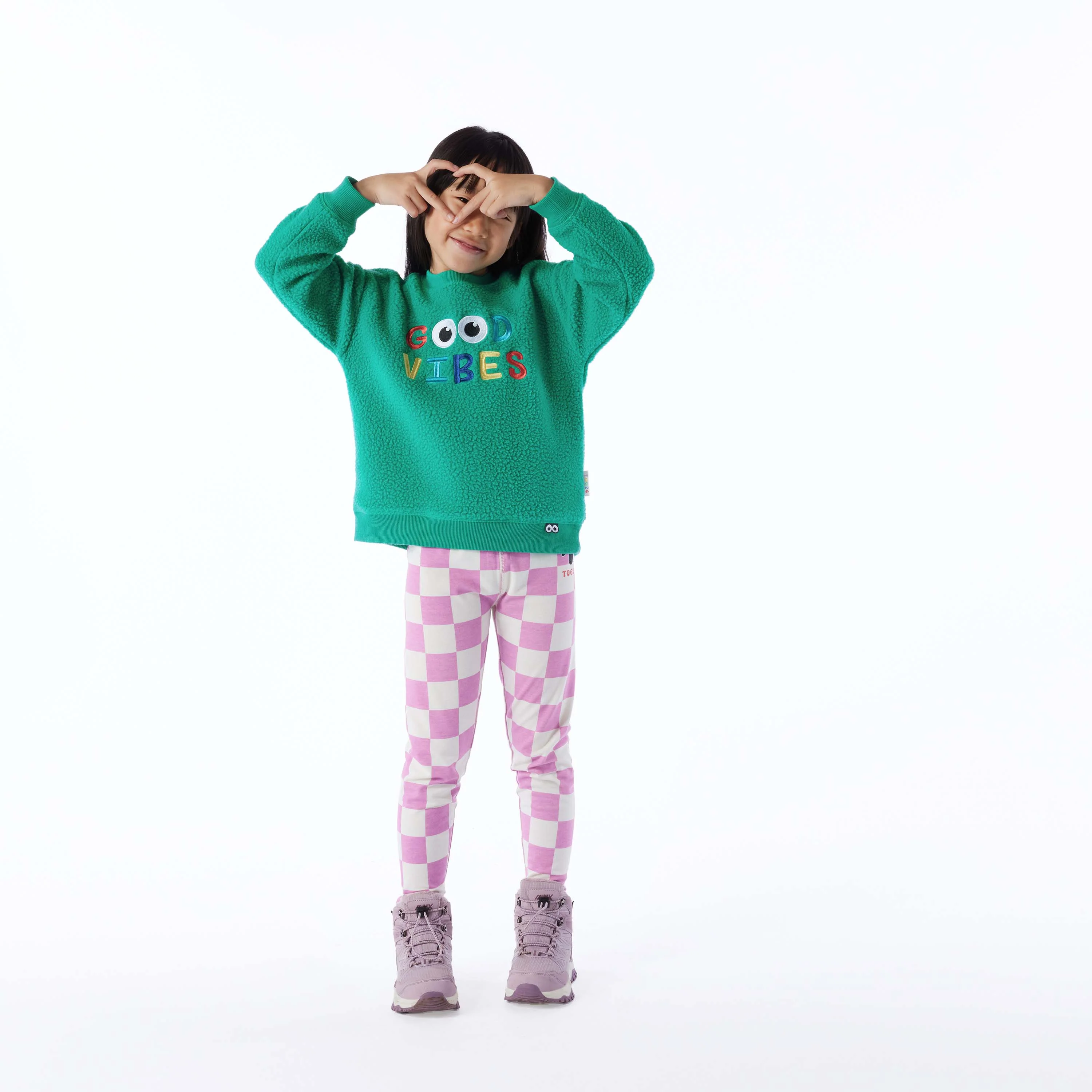 Swaledale Kids Shaun the Sheep Sherpa Sweat - Jungle Green - Image 5