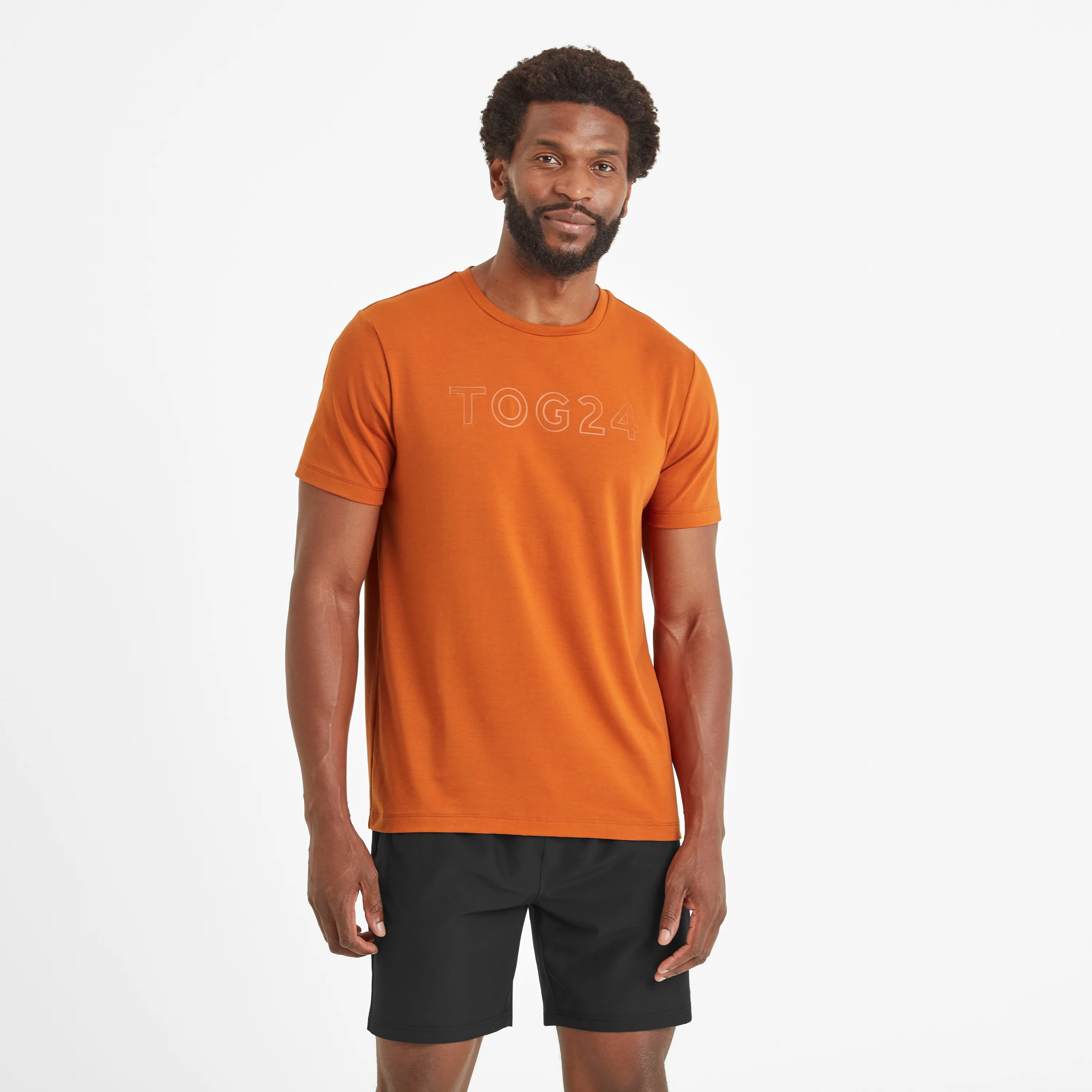 Talen Mens Short Sleeve Performance T-Shirt - Dark Orange - Image 5