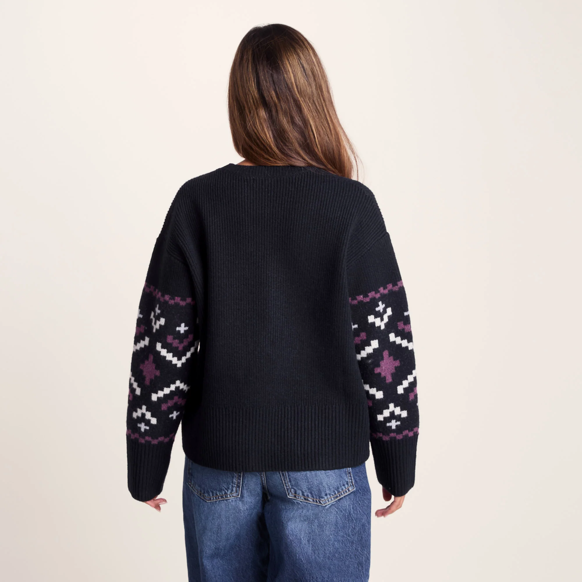 Tamara Womens Chunky Knitted Jumper - Dark Indigo - Image 7