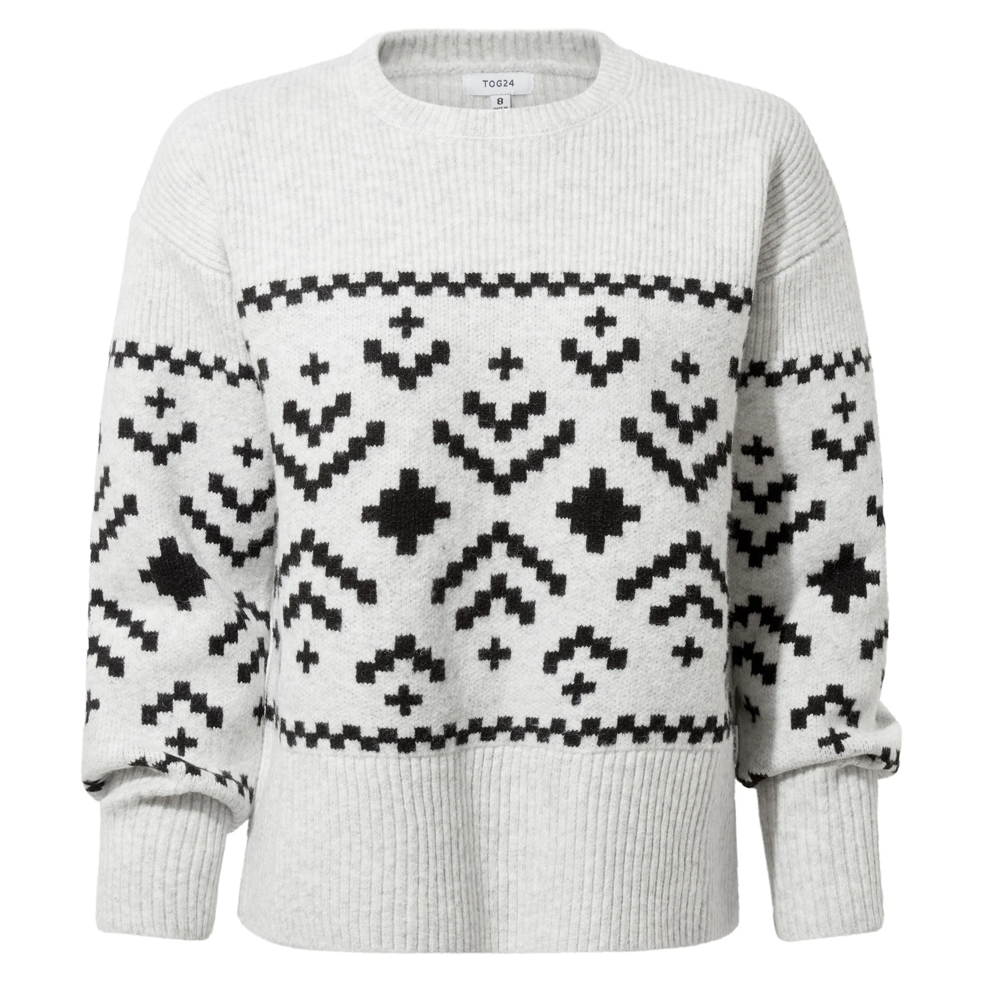 Tamara Womens Chunky Knitted Jumper - Ice Grey Marl - Image 8