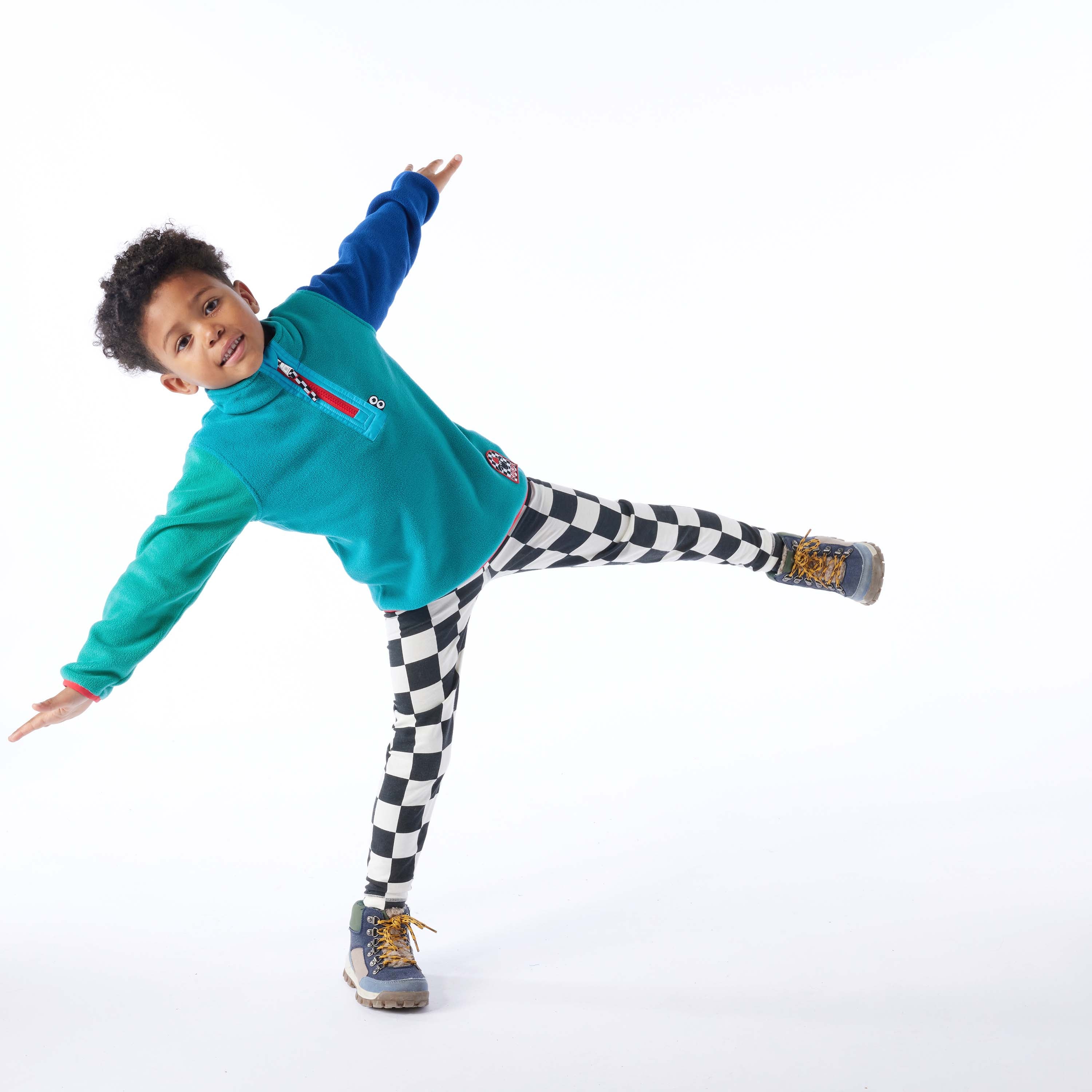 Texel Kids Shaun the Sheep Fleece Zip Neck - Ocean Blue - Image 2
