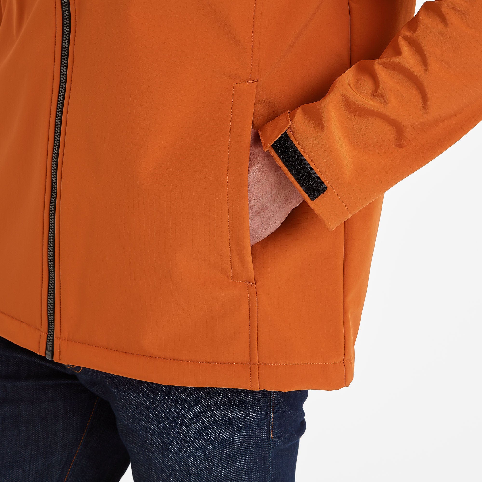 Truro Mens Hooded Softshell Jacket - Dark Orange - Image 6
