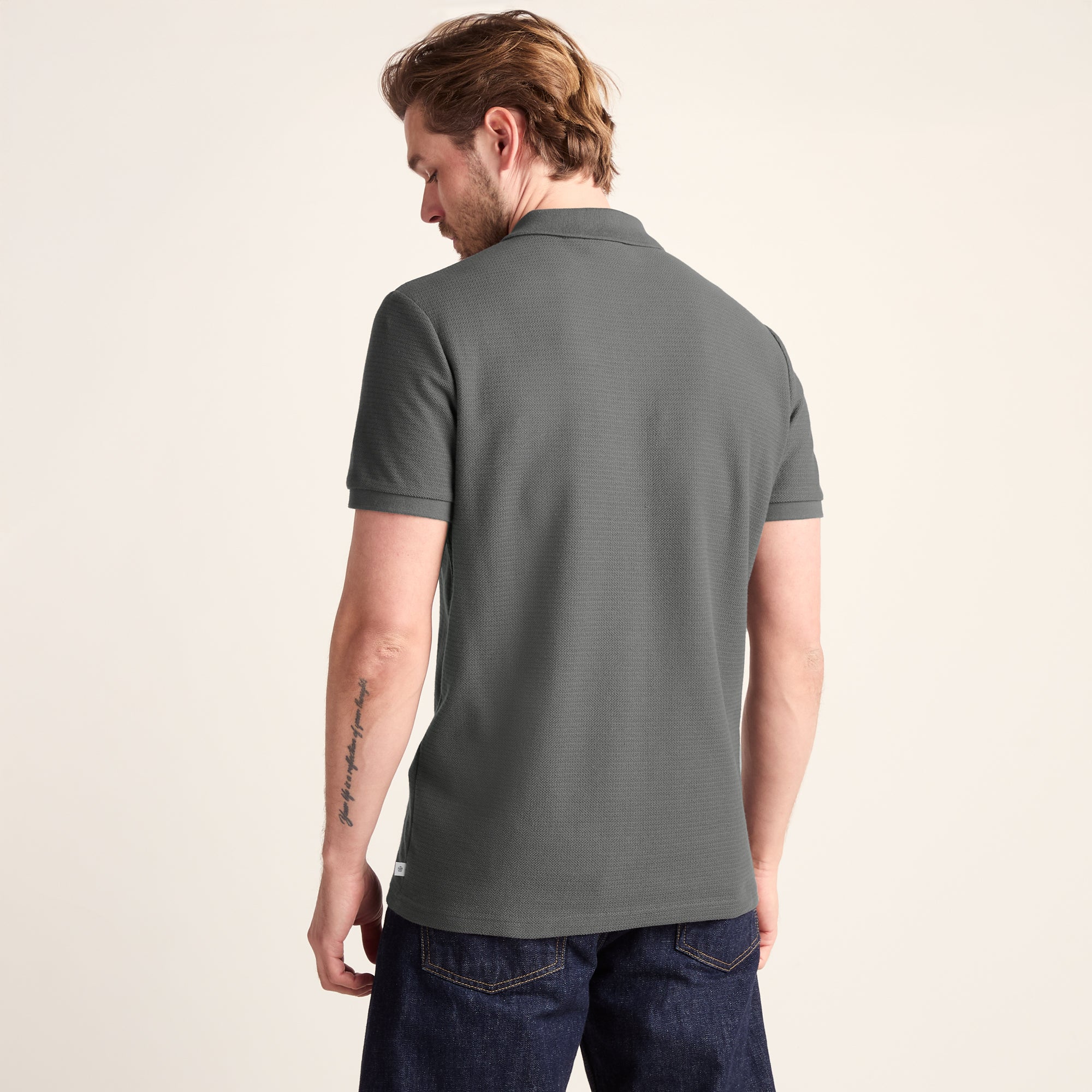 Varris Mens 100% Cotton Supersoft Polo Shirt - Deep Slate - Image 3