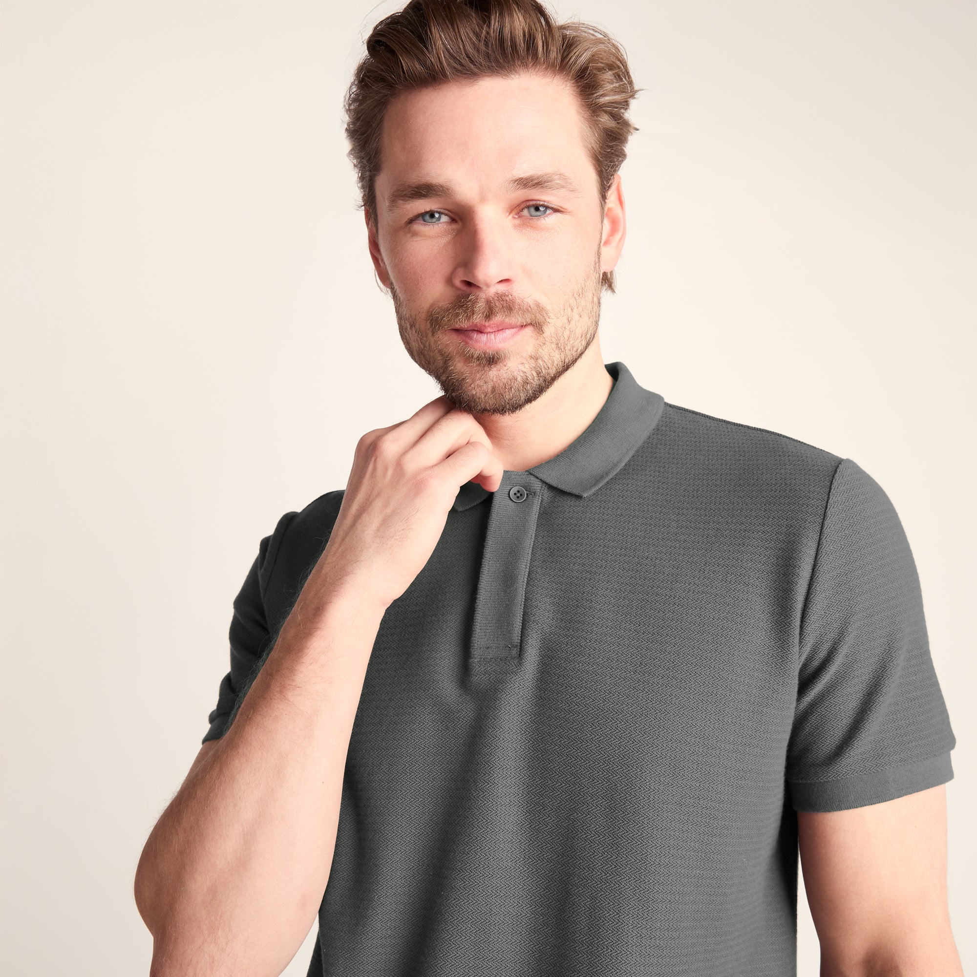 Varris Mens 100% Cotton Supersoft Polo Shirt - Deep Slate - Image 5