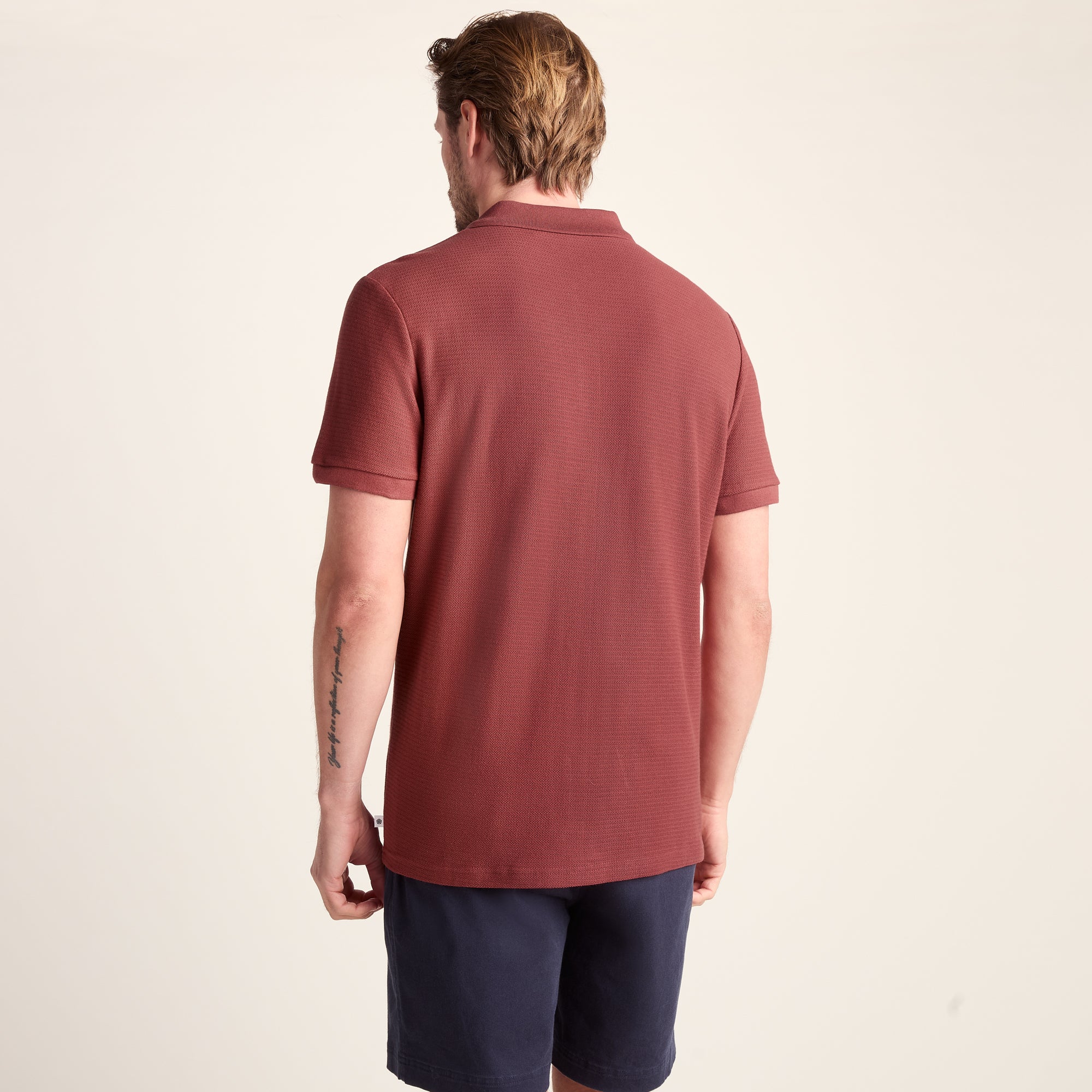 Varris Mens 100% Cotton Supersoft Polo Shirt - Garnet Red - Image 3