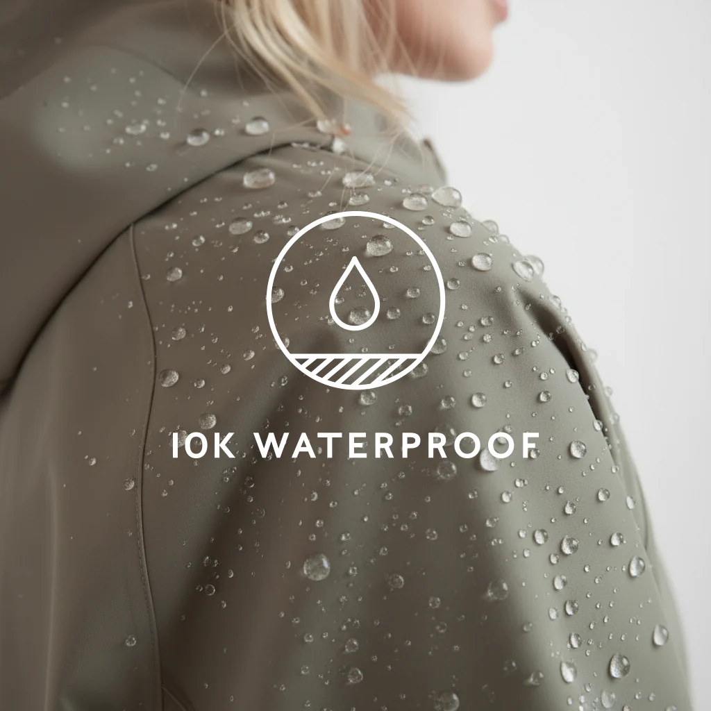 Vena Womens Waterproof Jacket - Pale Khaki - Image 10