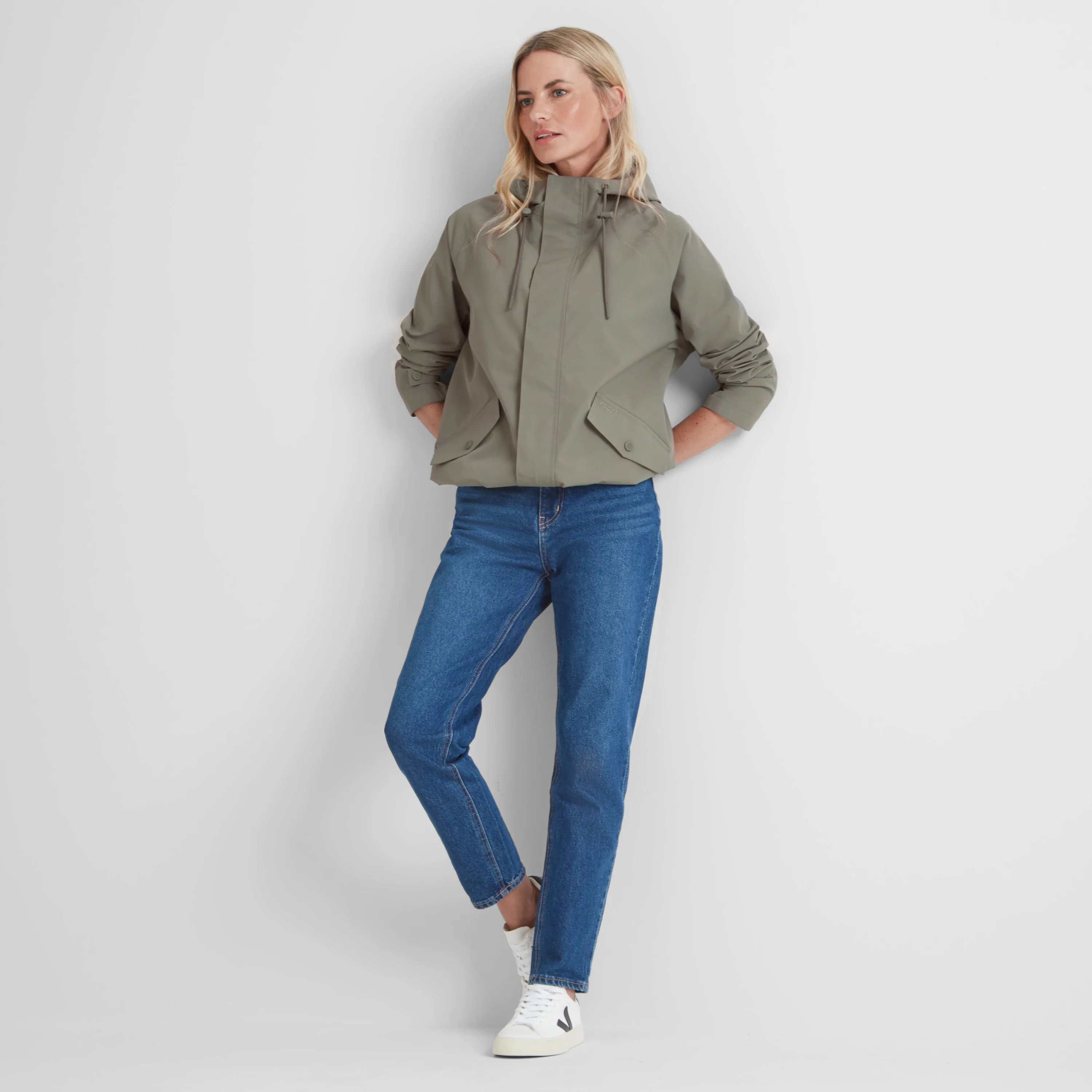 Vena Womens Waterproof Jacket - Pale Khaki - Image 4