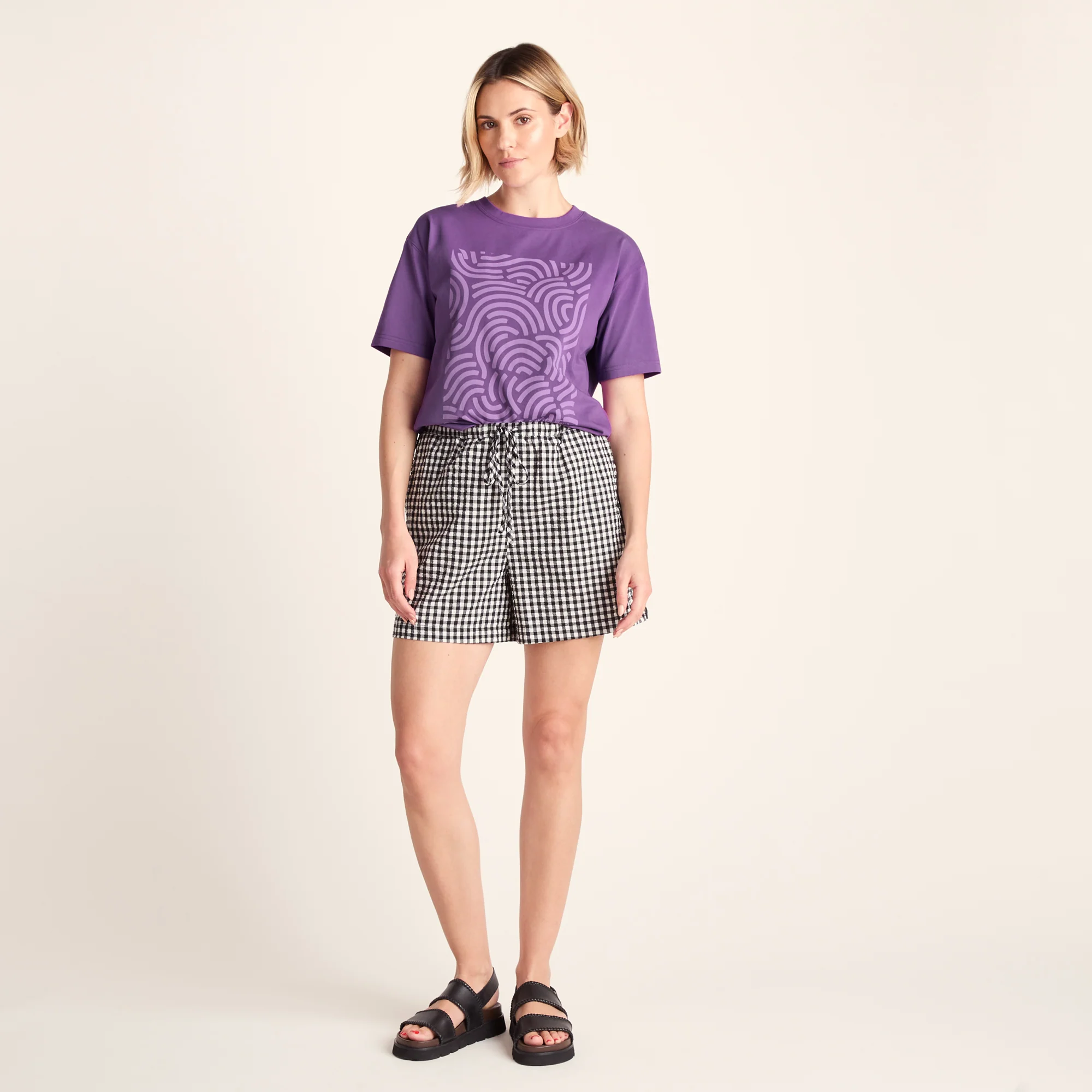Wave Womens Premium Supersoft Relaxed Fit T-Shirt - Dark Orchid - Image 2