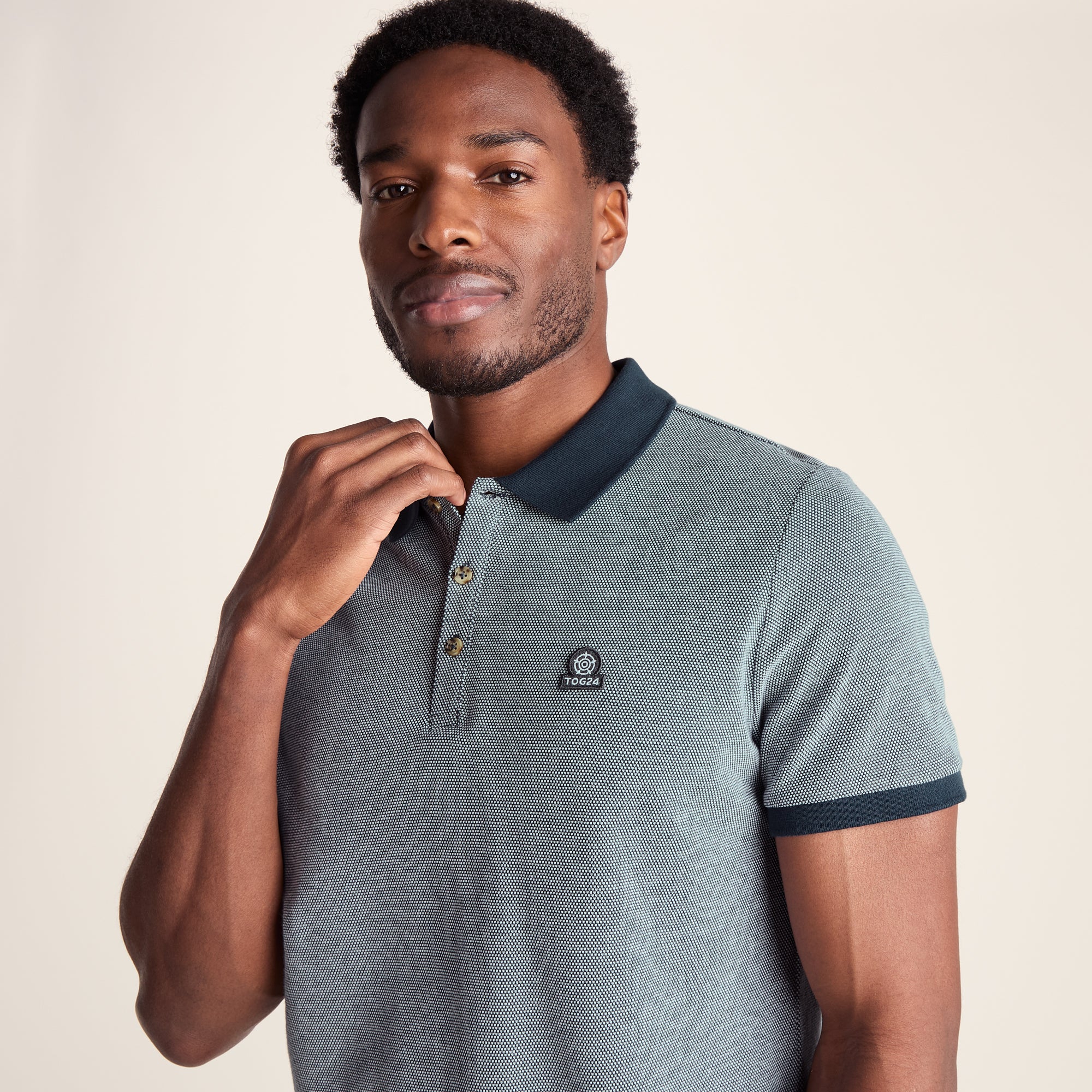 Whitley Mens 100% Cotton Polo Shirt - Deep Teal - Image 5