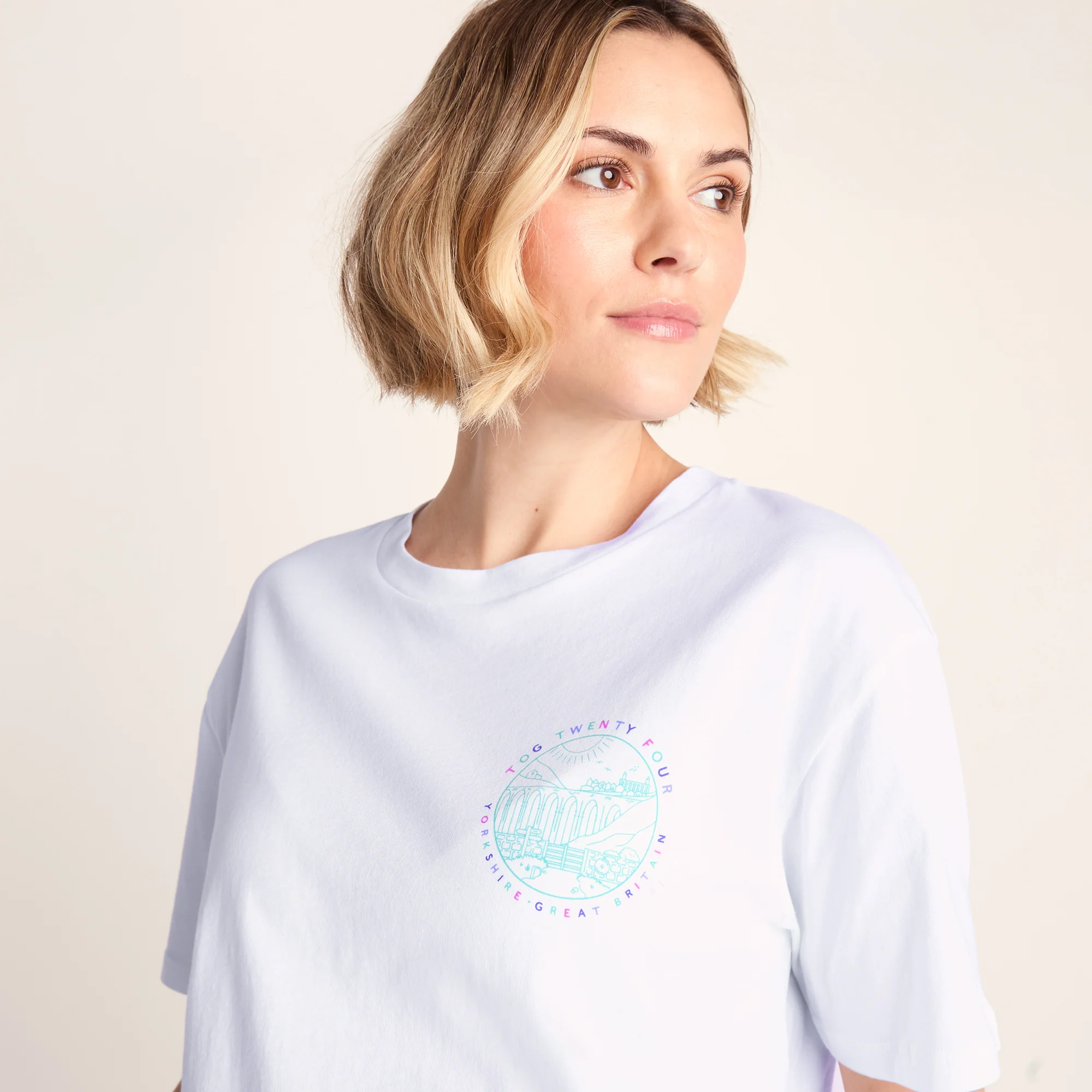 Yorkshire Womens 100% Cotton Supersoft Relaxed Fit T-Shirt - Optic White - Image 5
